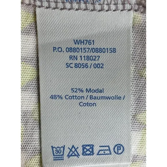 Boden Dress US Size 4P Gray & Lime Green Print Cap Sleeve Jersey Pockets EUC - Picture 10 of 14